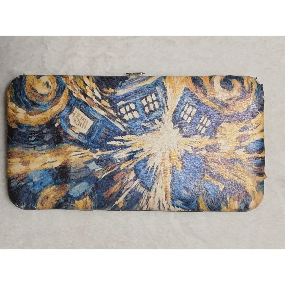 Doctor Who Van Gogh Exploding‎ TARDIS Vinyl Ladies Clutch Wallet